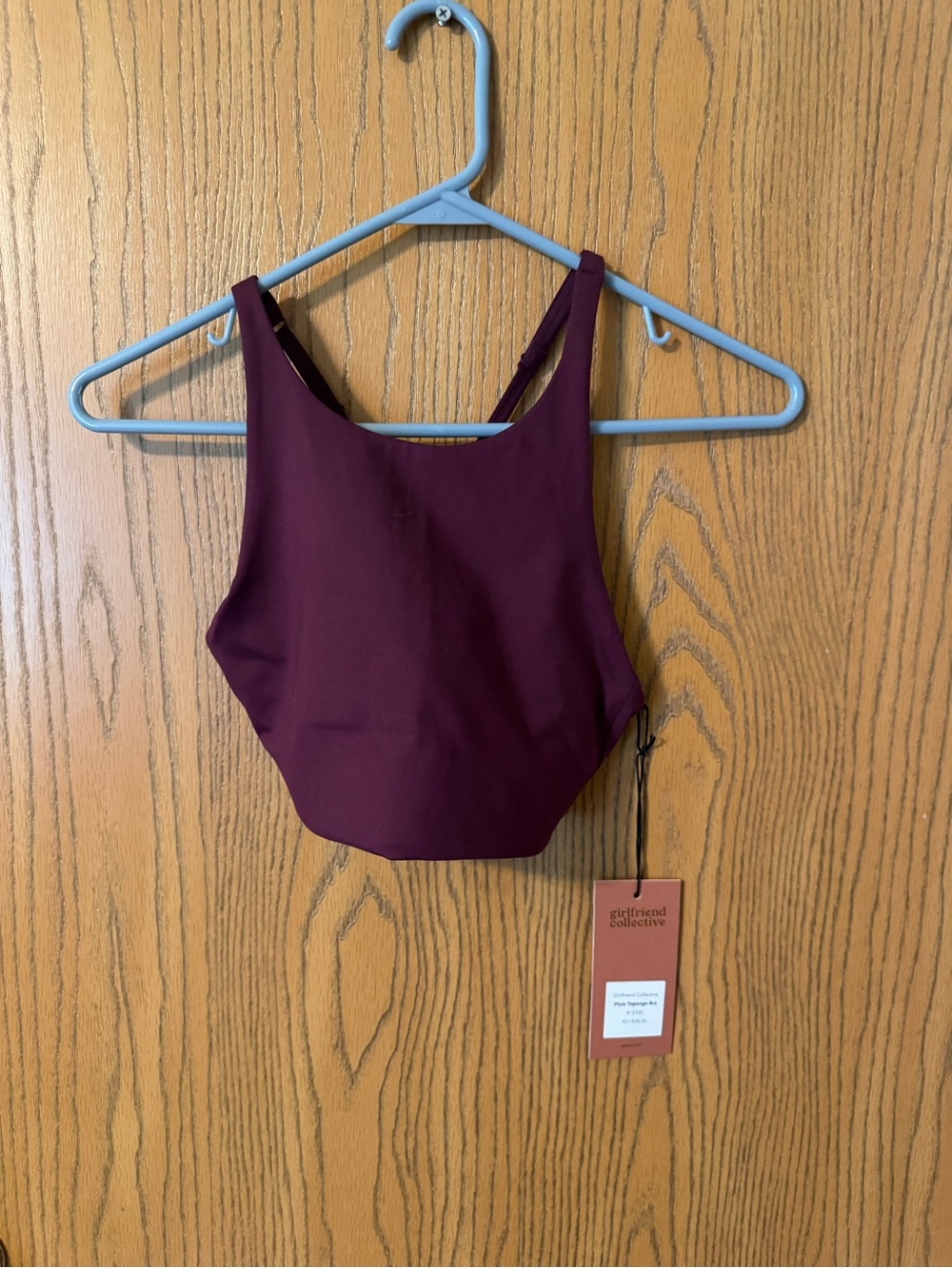 Girlfriend Collective Plum Burgundy Bra NWT